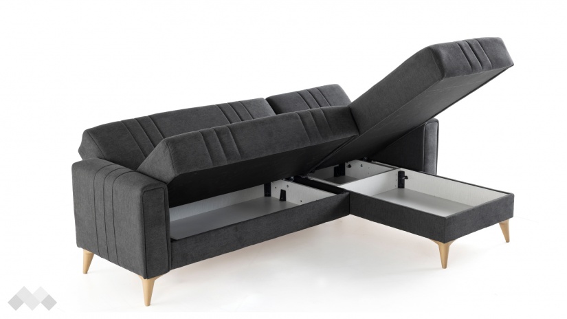 Ъглов диван Омега универсален ъгъл сив - изглед 7