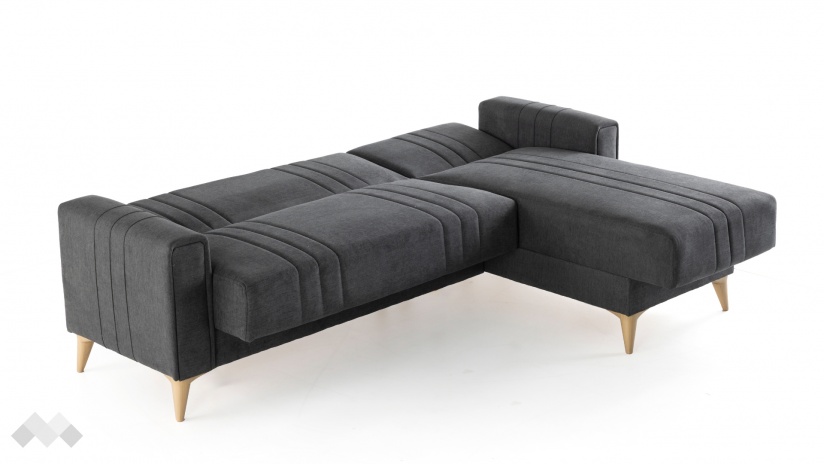 Ъглов диван Омега универсален ъгъл сив - изглед 9