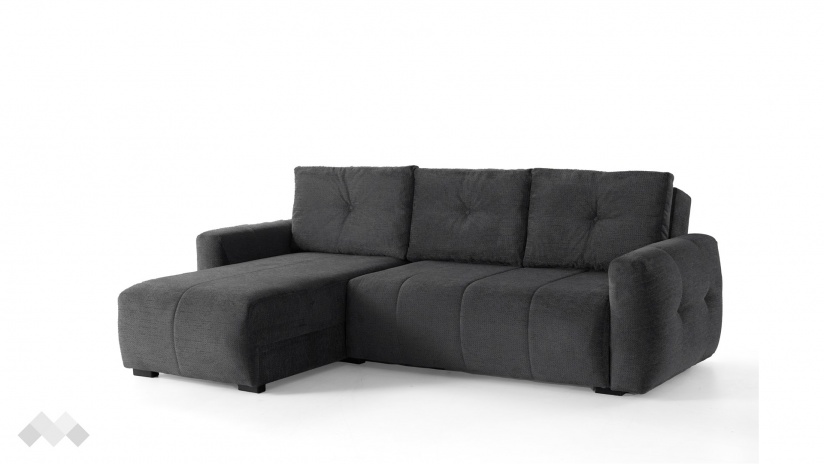 Ъглов диван Ролин Покет универсален ъгъл графит - изглед 6