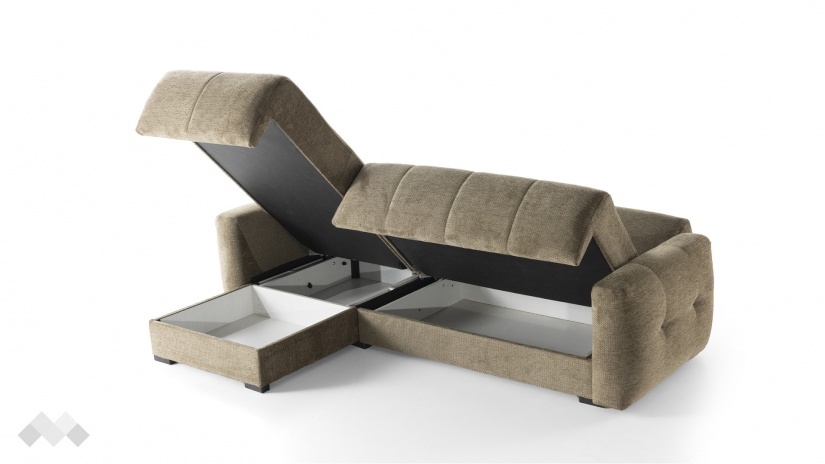 Ъглов диван Ролин Покет универсален ъгъл кафяв - изглед 8