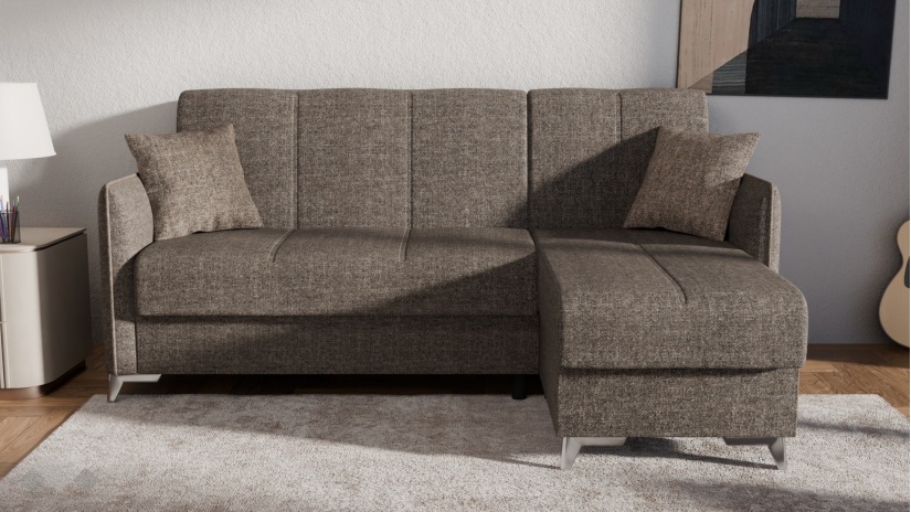 Ъглов диван Сафо универсален ъгъл кафяв - изглед 3 - МебелМаг Ъглов диван Сафо универсален ъгъл кафяв - изглед 3