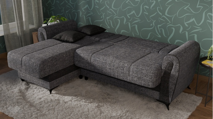 Ъглов диван Серен универсален ъгъл сив - изглед 8