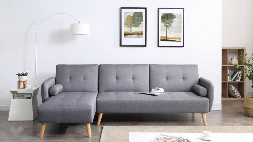 Ъглов диван Фин универсален ъгъл тъмно сив - изглед 2