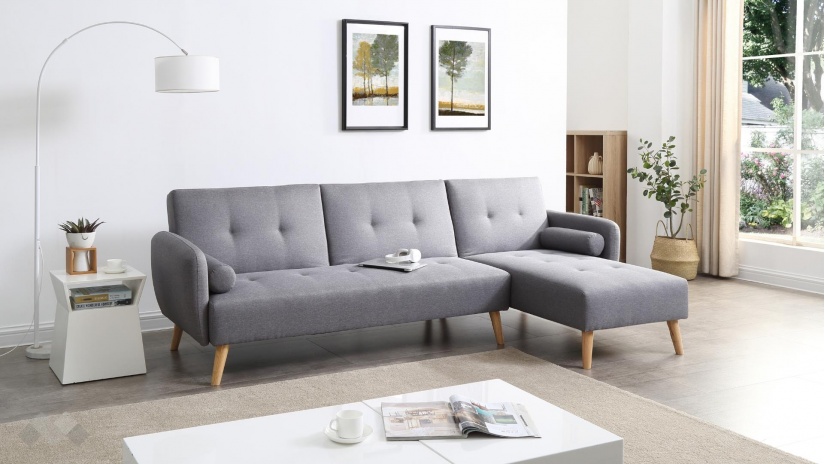 Ъглов диван Фин универсален ъгъл тъмно сив - изглед 3