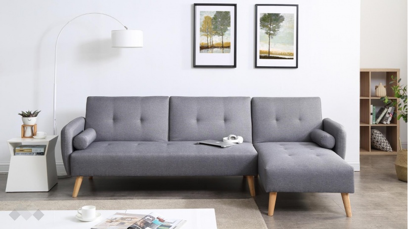 Ъглов диван Фин универсален ъгъл тъмно сив - изглед 4