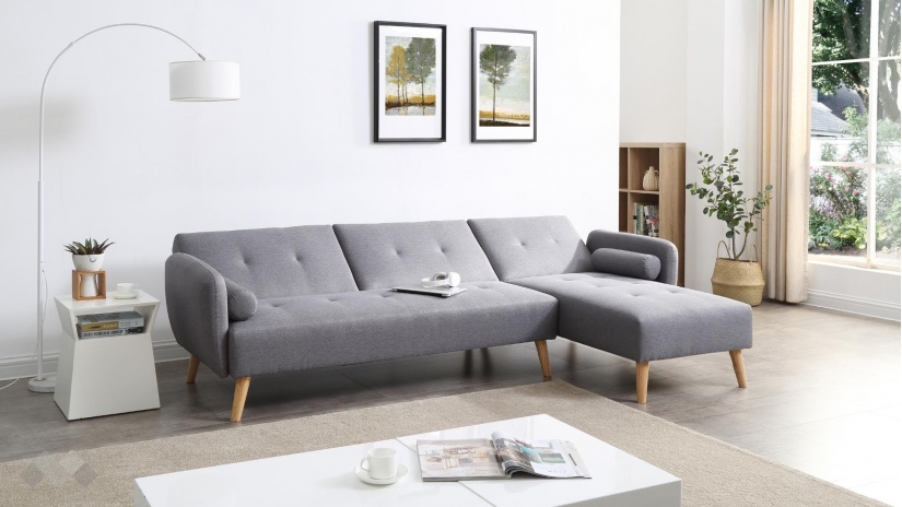 Ъглов диван Фин универсален ъгъл тъмно сив - изглед 5