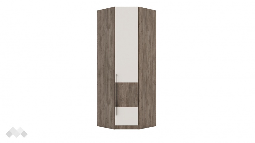 Гардероб Комо ъглови орех селект тъмен с кашмир - изглед 1