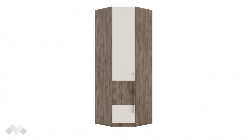 Гардероб Комо ъглови орех селект тъмен с кашмир - изглед 1