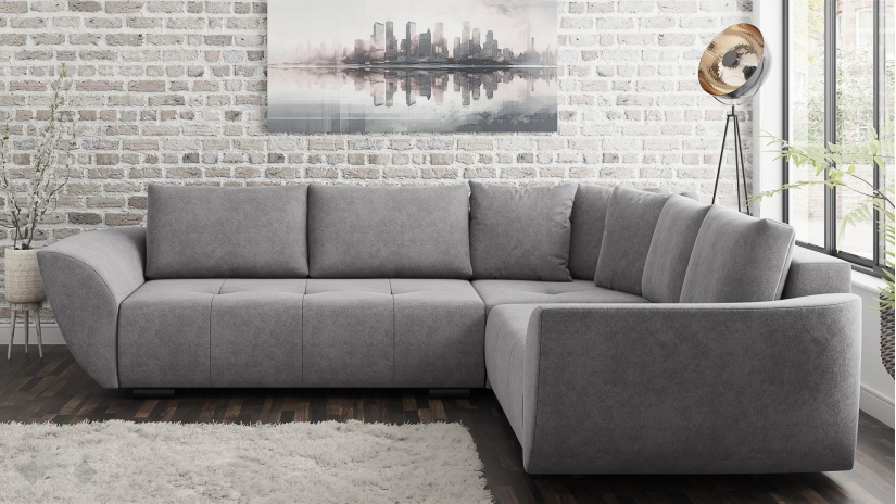 Ъглов диван Сиера с посока сив - изглед 2