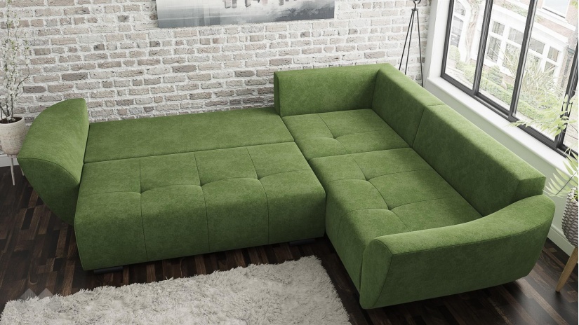 Ъглов диван Сиера с посока зелен - изглед 4