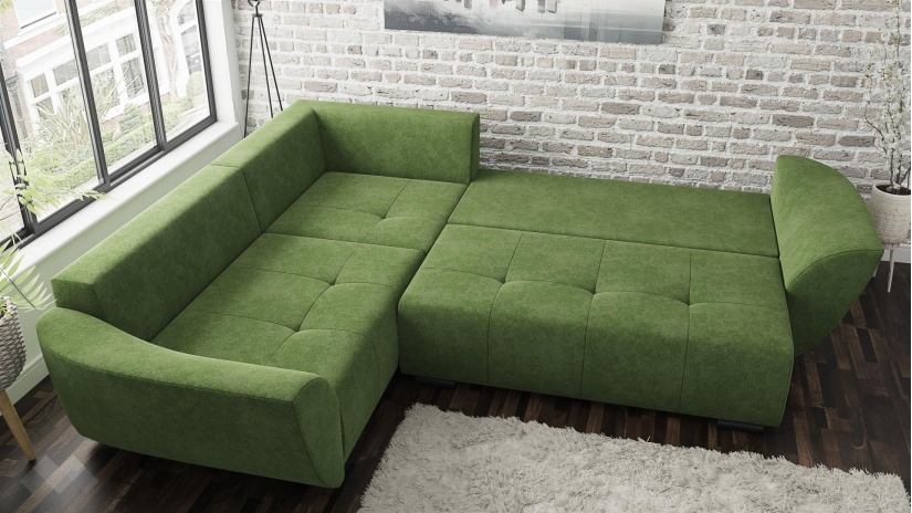 Ъглов диван Сиера с посока зелен - изглед 4