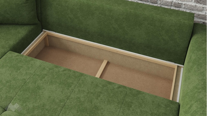 Ъглов диван Сиера с посока зелен - изглед 3