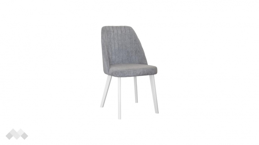 Трапезен стол Мелани сив с бяло - изглед 2